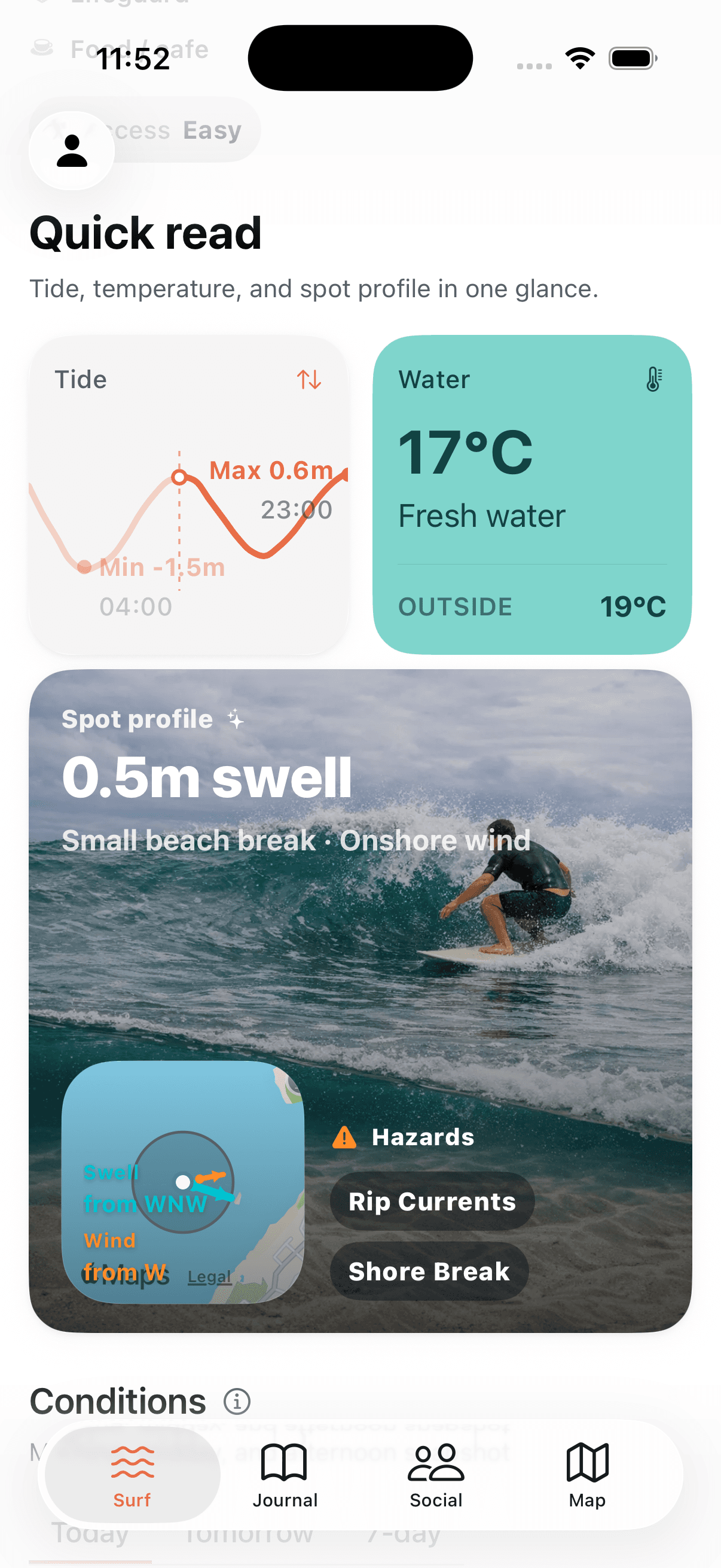 DailySurf secondary phone preview